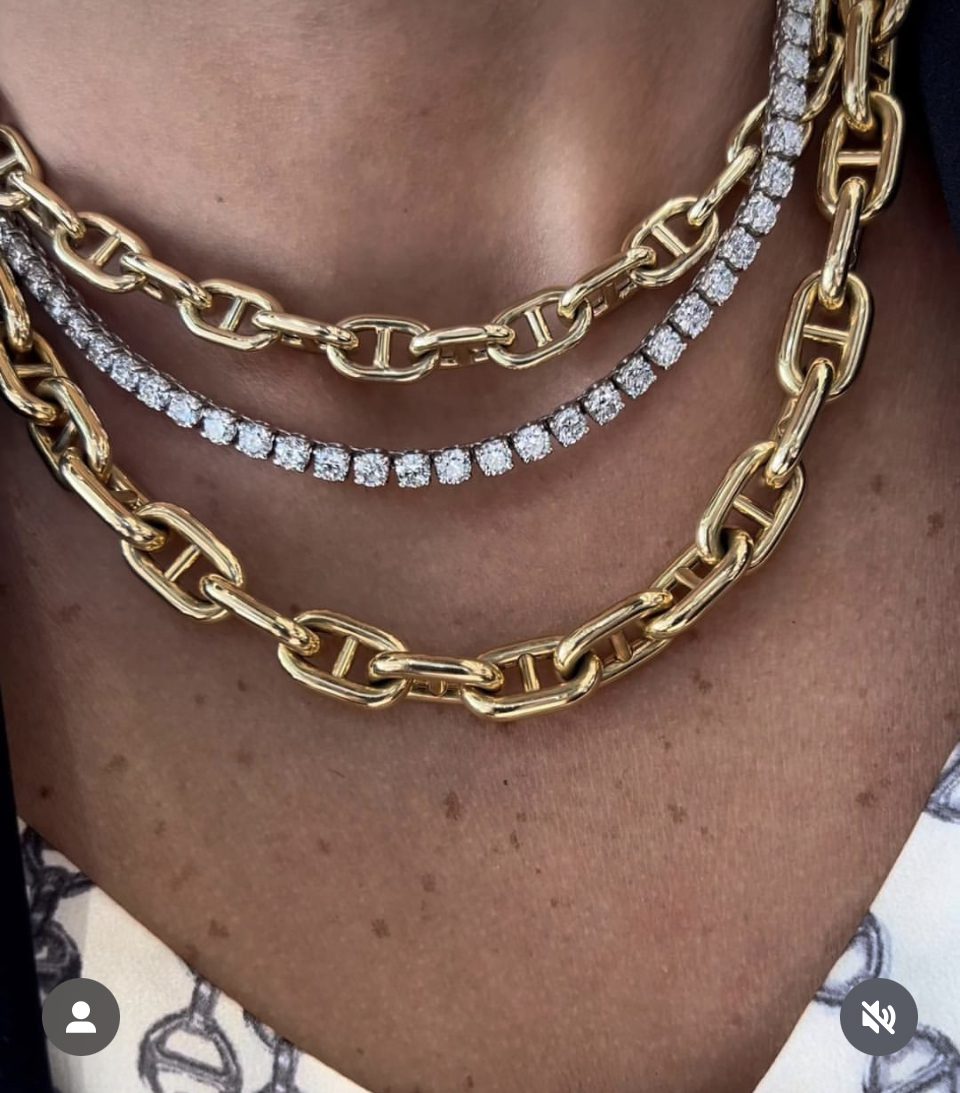 Diamond Tennis Straight Line Necklaces designed for evening glamour and refined sparkle.