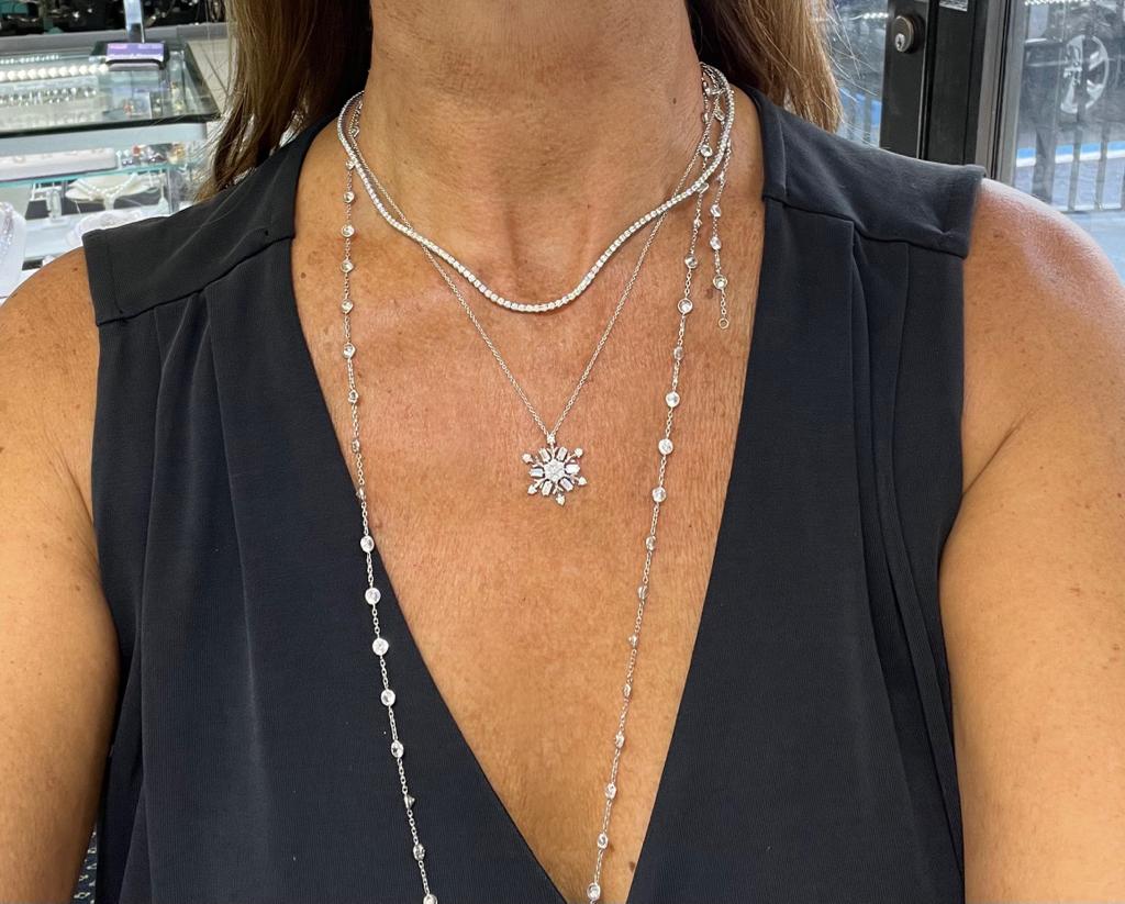 Diamond Tennis Straight Line Necklaces crafted with heirloom-level precision and craftsmanship.