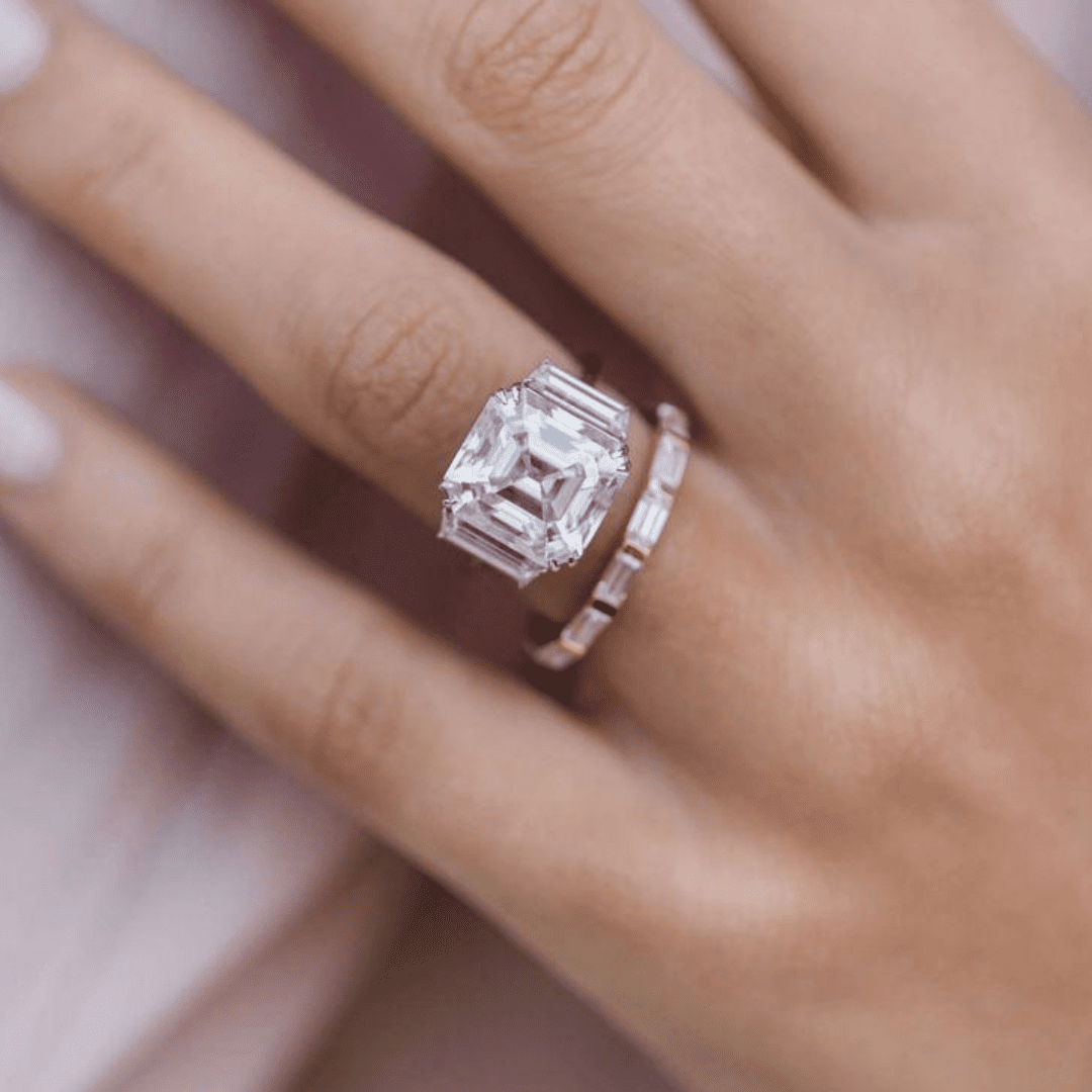 Luxury emerald cut solitaire ring crafted for Engagement Rings in Boca Raton.