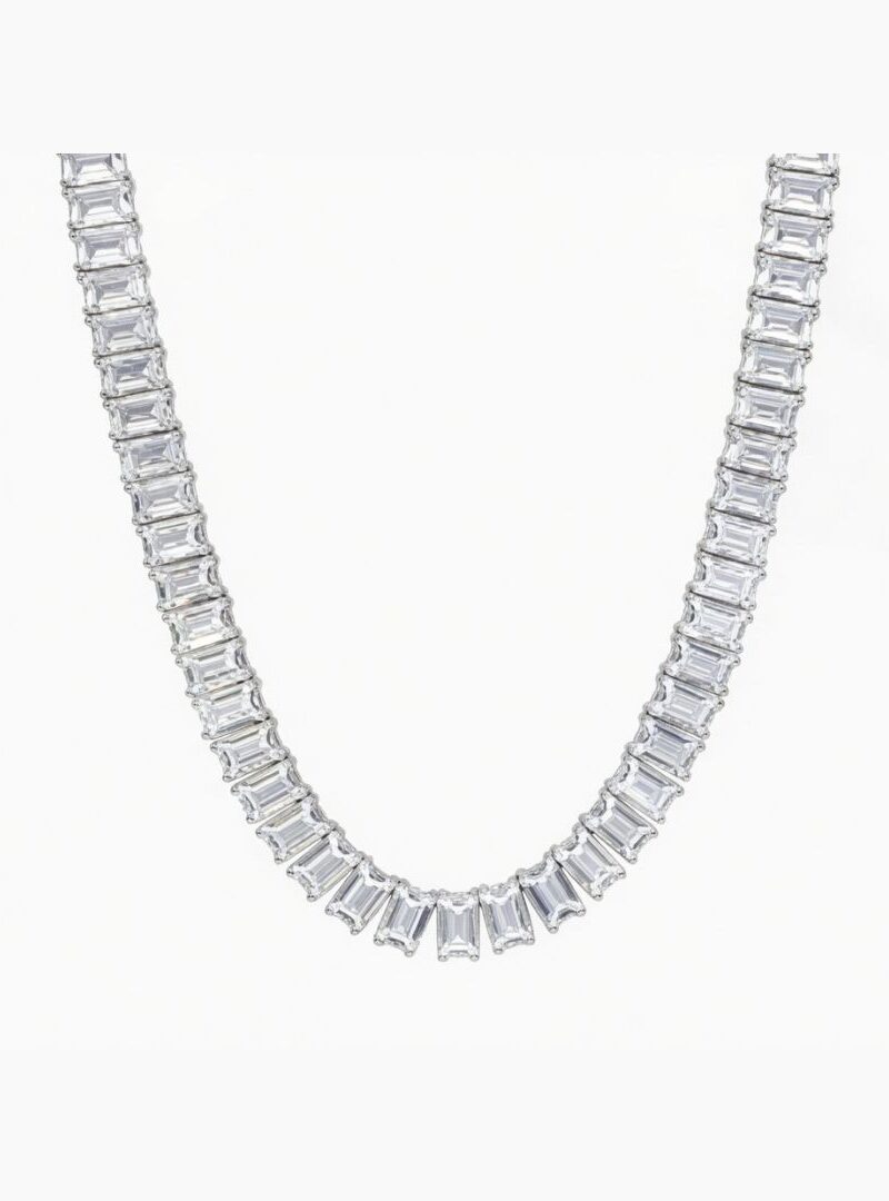 EMERALD CUT DIAMOND NECKLACE
