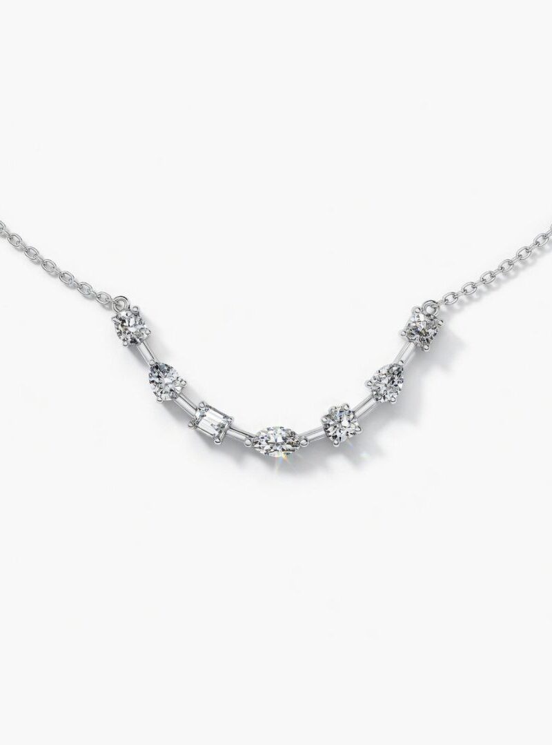 MULTI - SHAPE SMILE DIAMOND NECKLACE PENDANT