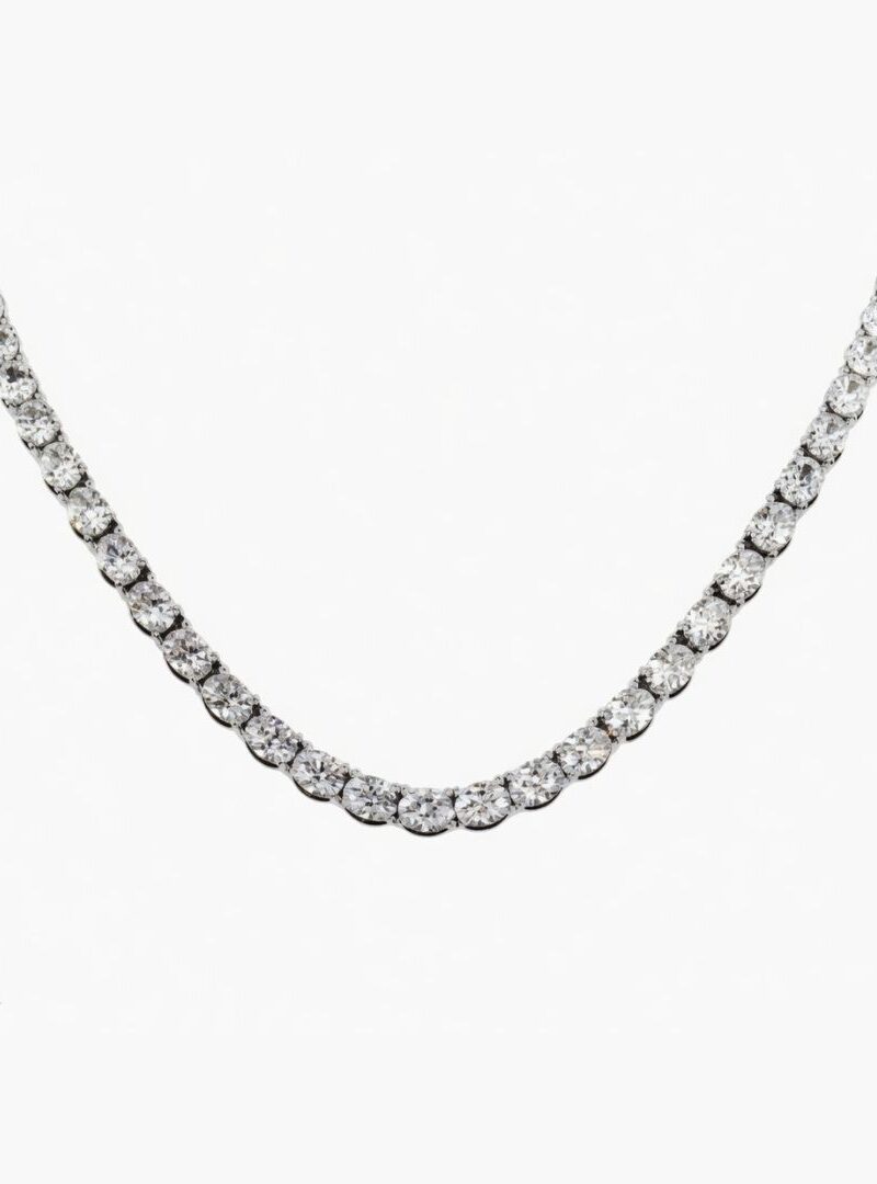 OVAL EAST - WEST TENNIS DIAMOND NECKLACE