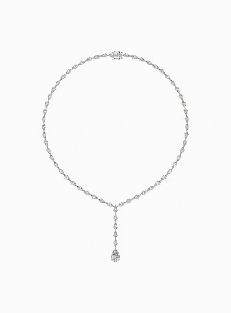 Pear Drop Diamond Necklace