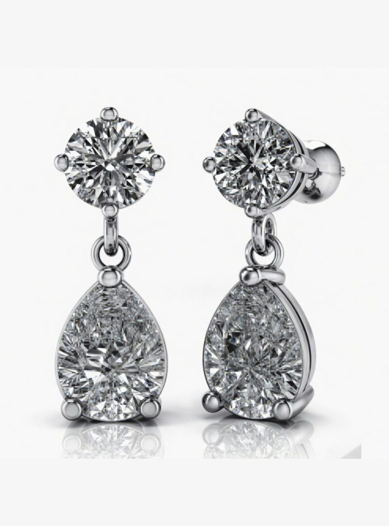 PEAR DROP DIAMOND EARRINGS