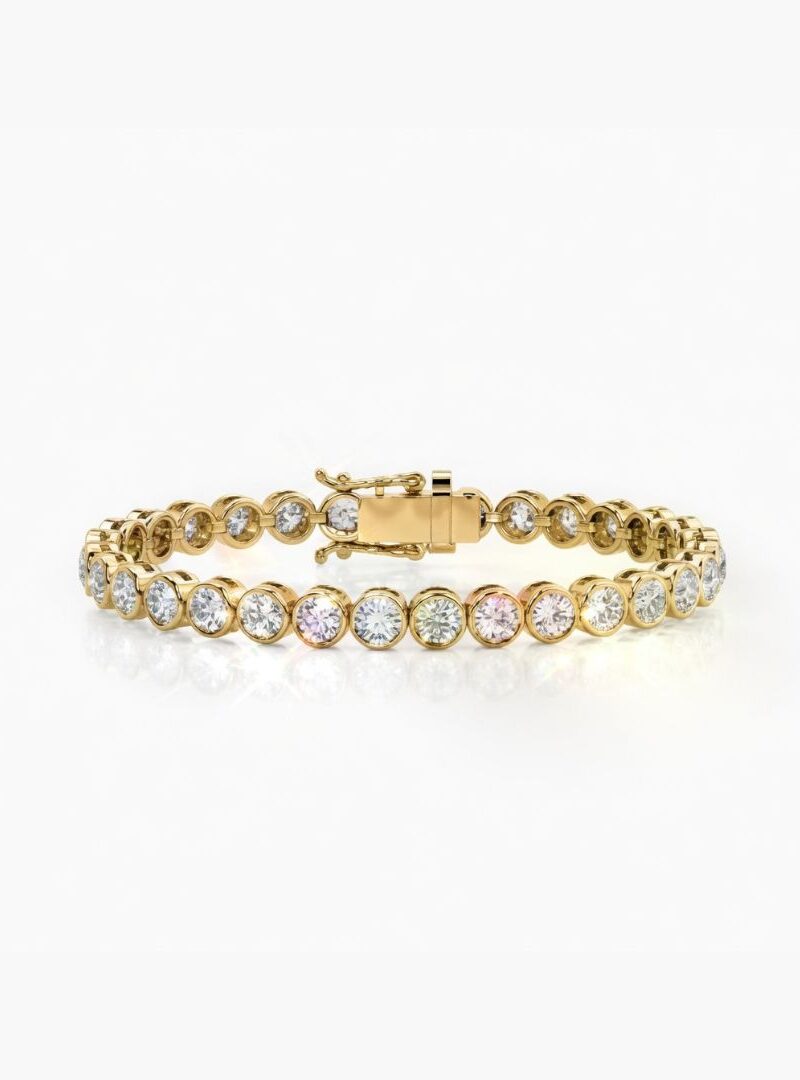 ROUND BEZEL TENNIS BRACELET