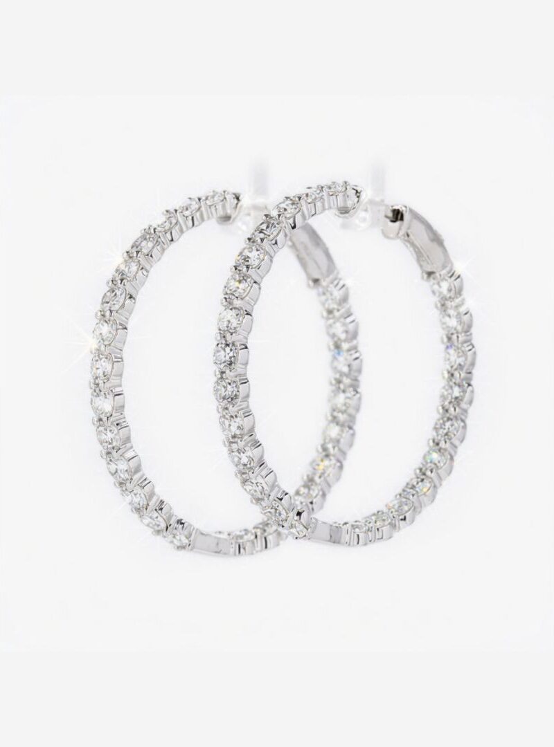 In & Out diamond Hoops
