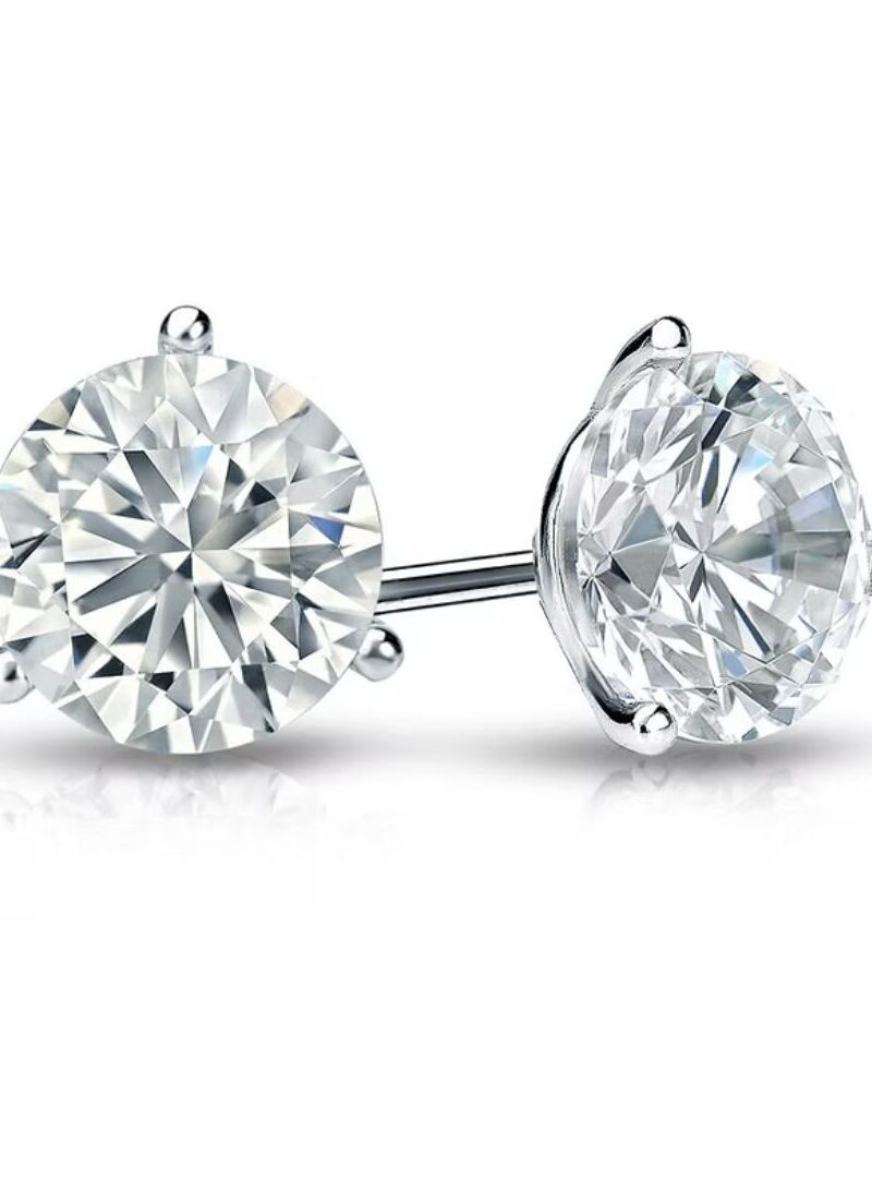 Diamond Studs - 3 Prong Martini