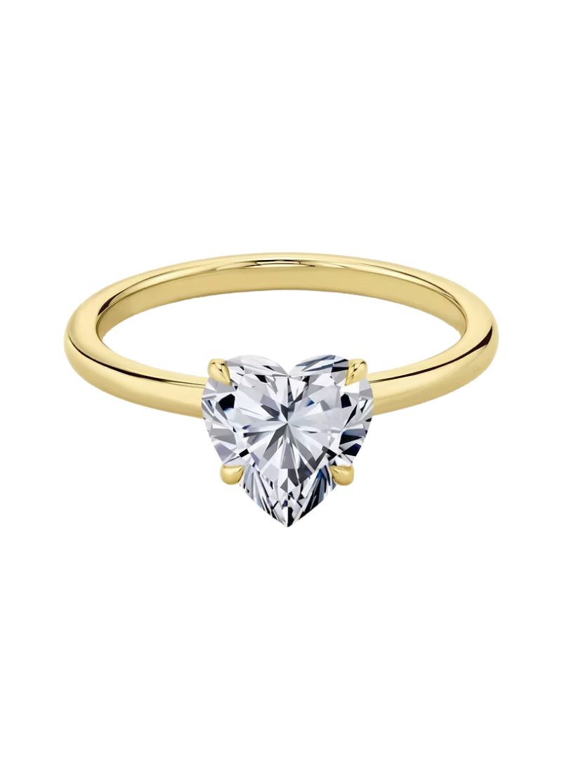 Solitaire Heart Diamond Ring