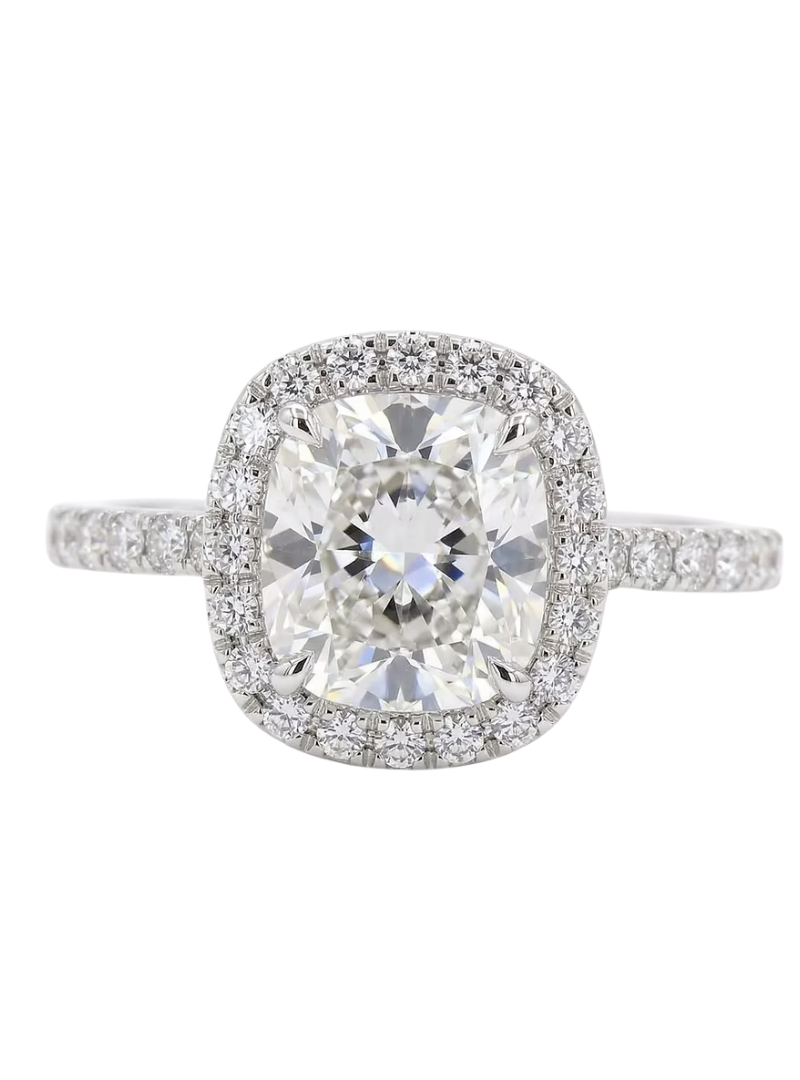 Emerald Cut Hidden Halo Diamond