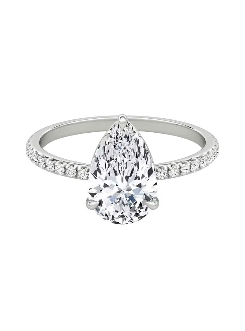 Pear Hidden Halo Diamond