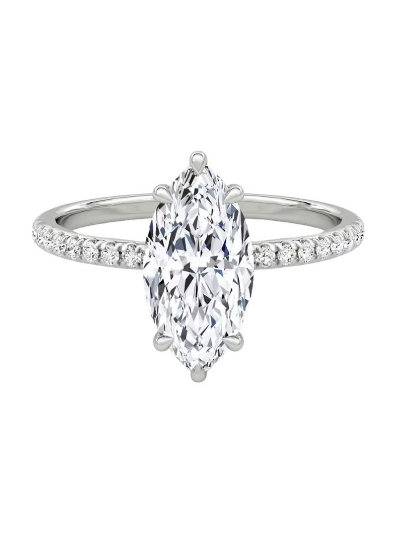Marquise Hidden Halo Diamond