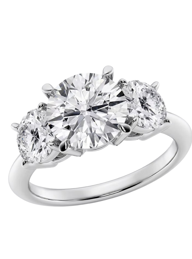 Round Diamond Three Stones