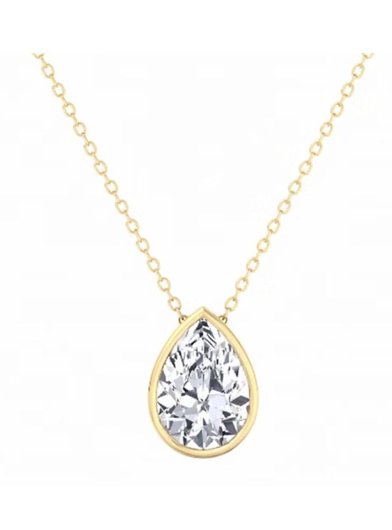 Pear Shape Diamond Bezel
