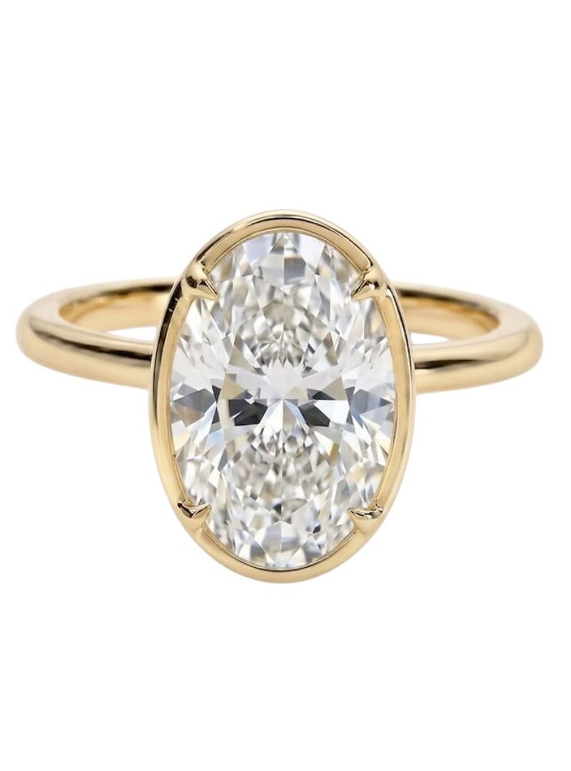 Oval Bezel Prong – Solitaire Diamond