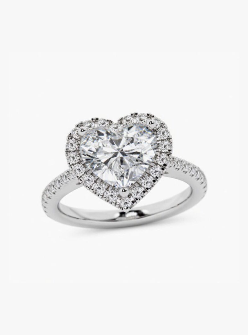Heart Halo Pavé Diamond