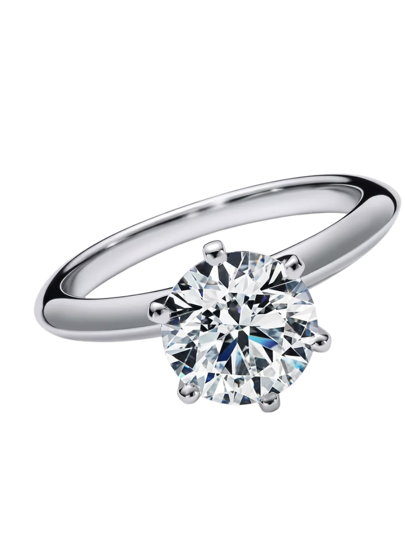 Solitaire Round 6 Prong Diamond Ring