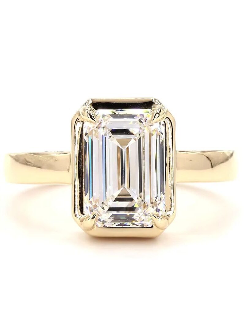 Emerald Bezel Prong – Solitaire Diamond
