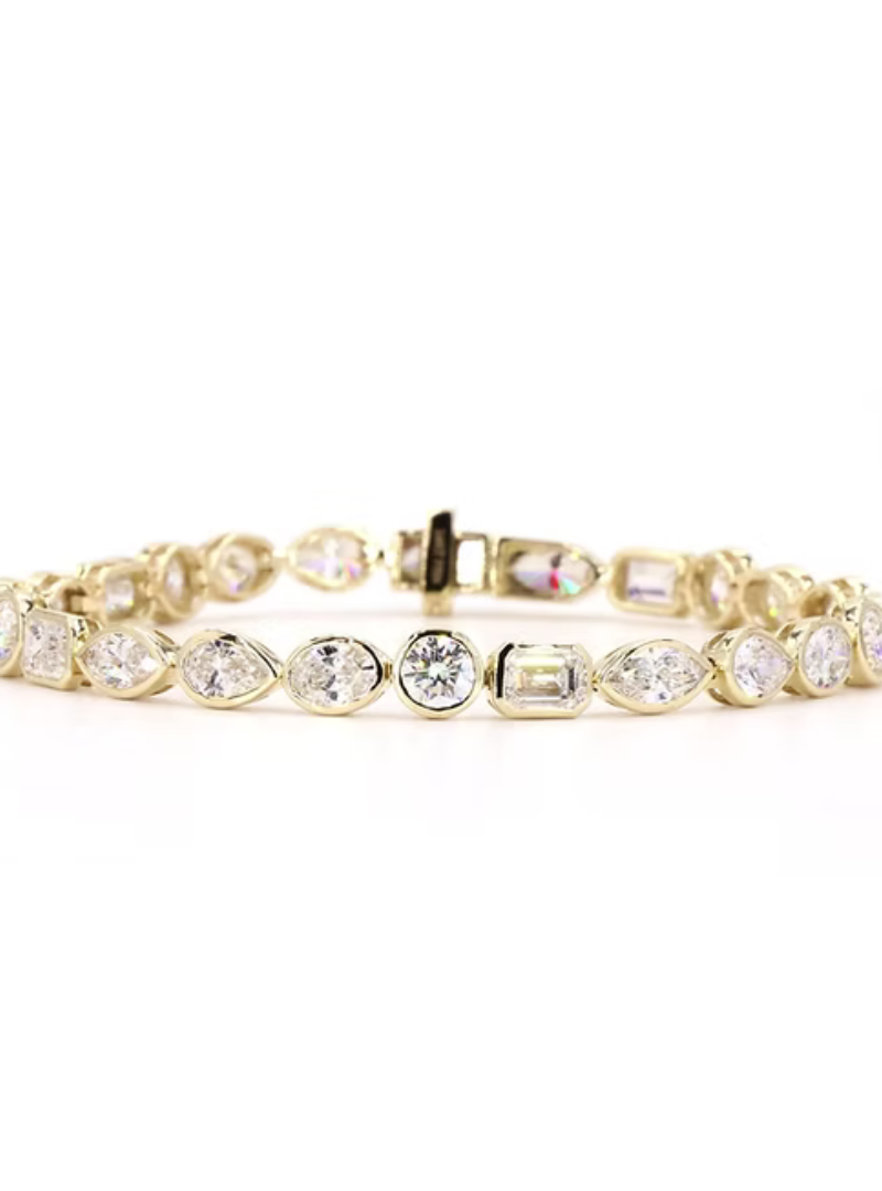 Multishape Bezel Lab-Grown Diamond Bracelet