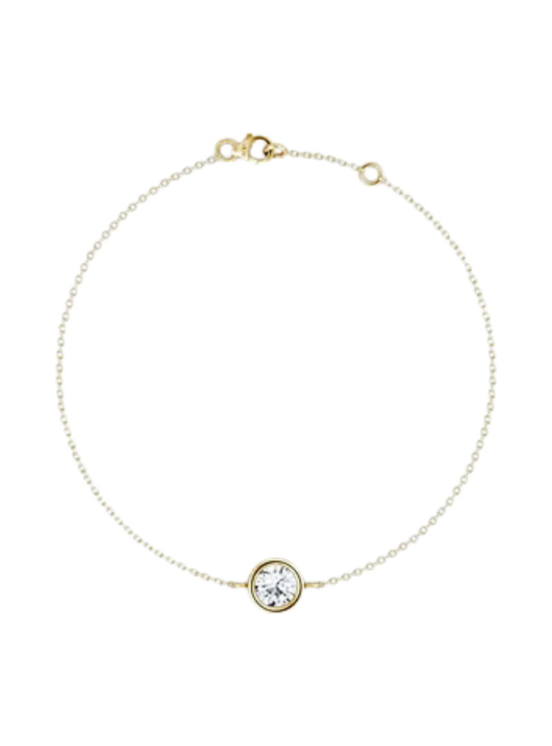 Round Bezel Solitaire Lab-Grown Diamond Pendant