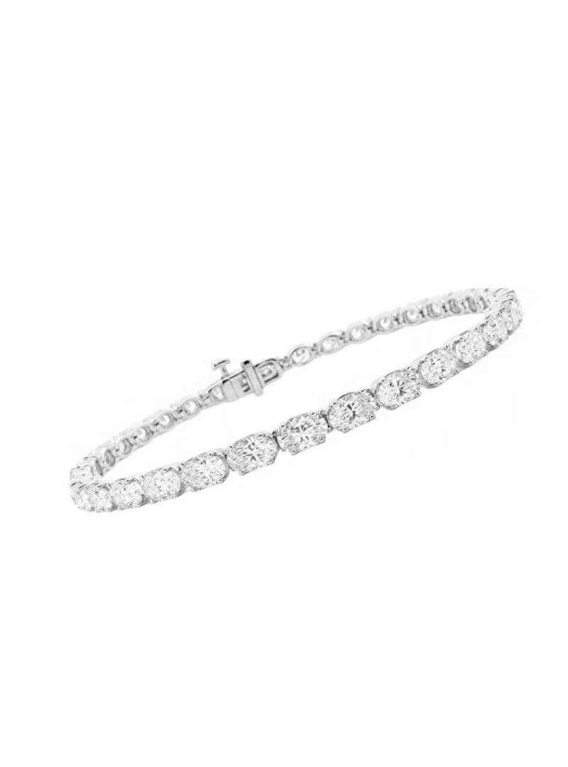Oval East-West Lab-Grown Diamond Bracelet