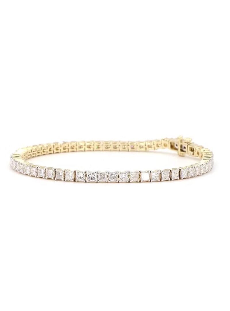 Princess Cut Lab-Grown Diamond Tennis Bracelet