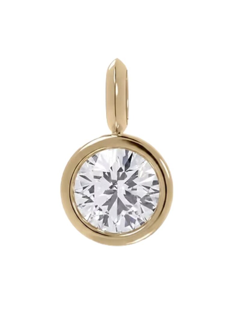 Charm - Round Bezel Pendant (Cert)