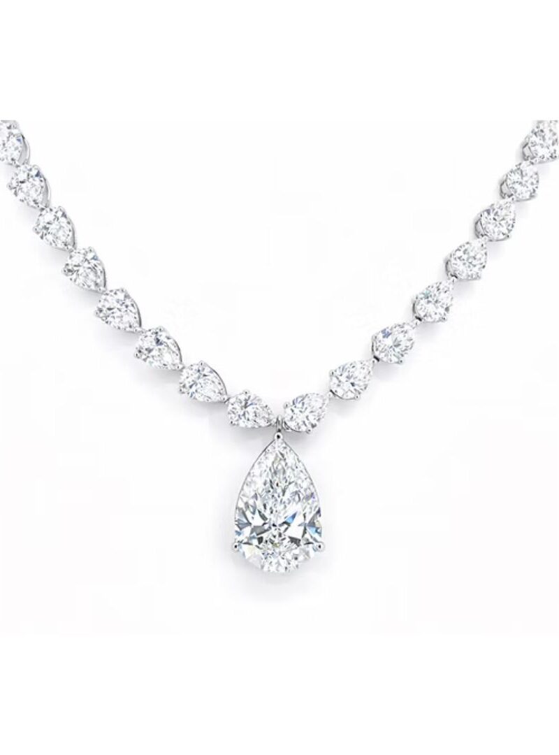 Fancy Pear Solitaire Necklace