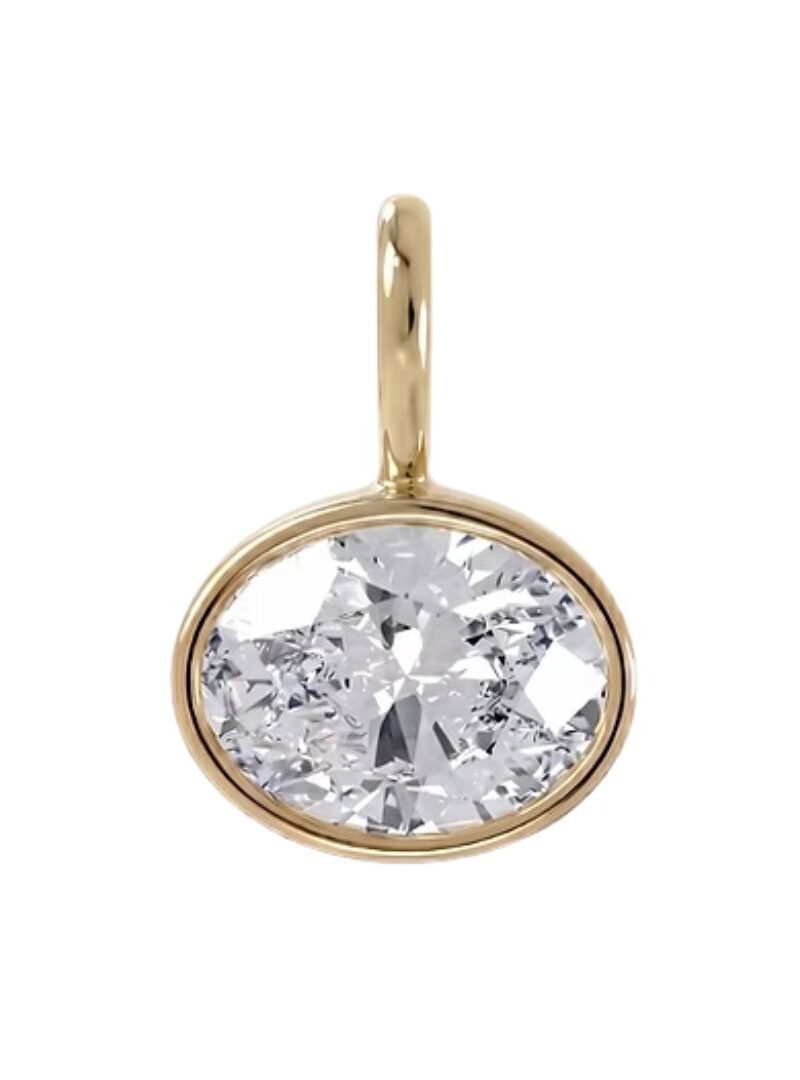 Charm - Oval Bezel Pendant (Cert)