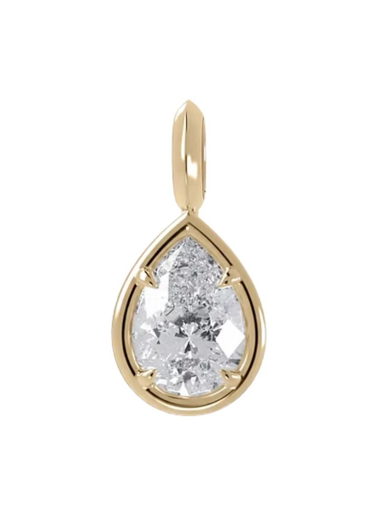 Charm - Pear Bezel Prong